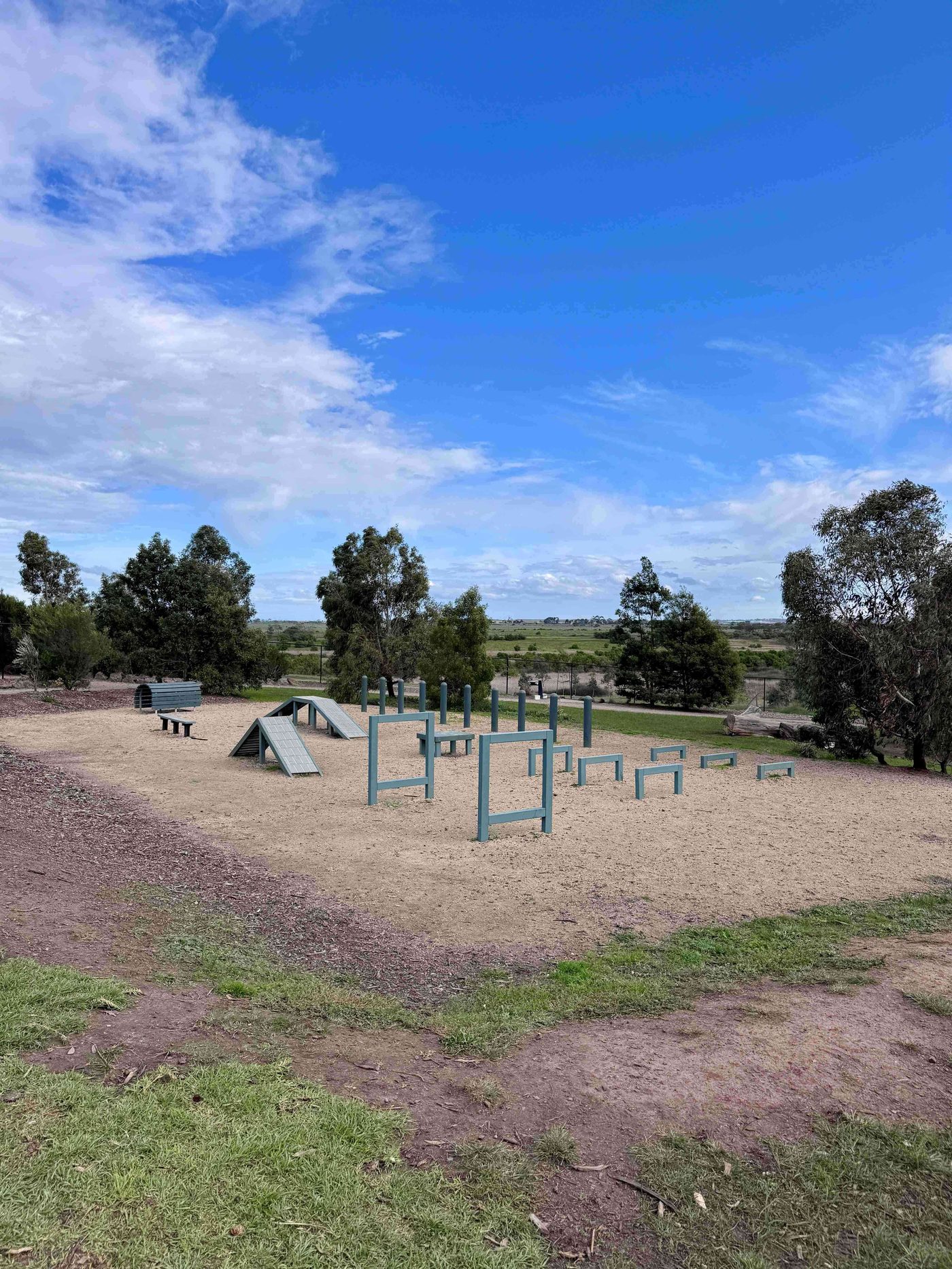 Agility course at Lara Dog Park