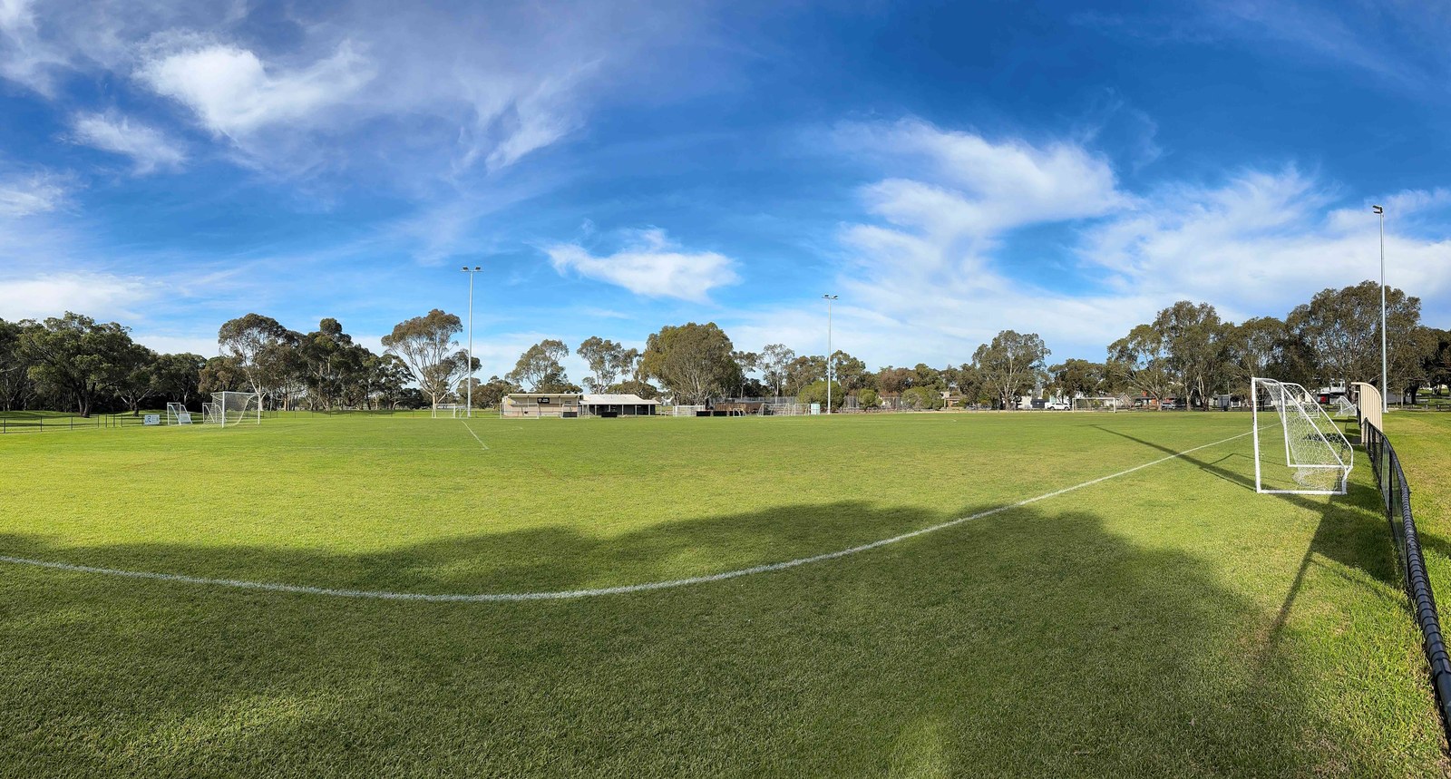 Panoramic view of the main oval at Howard Glover Reserve
